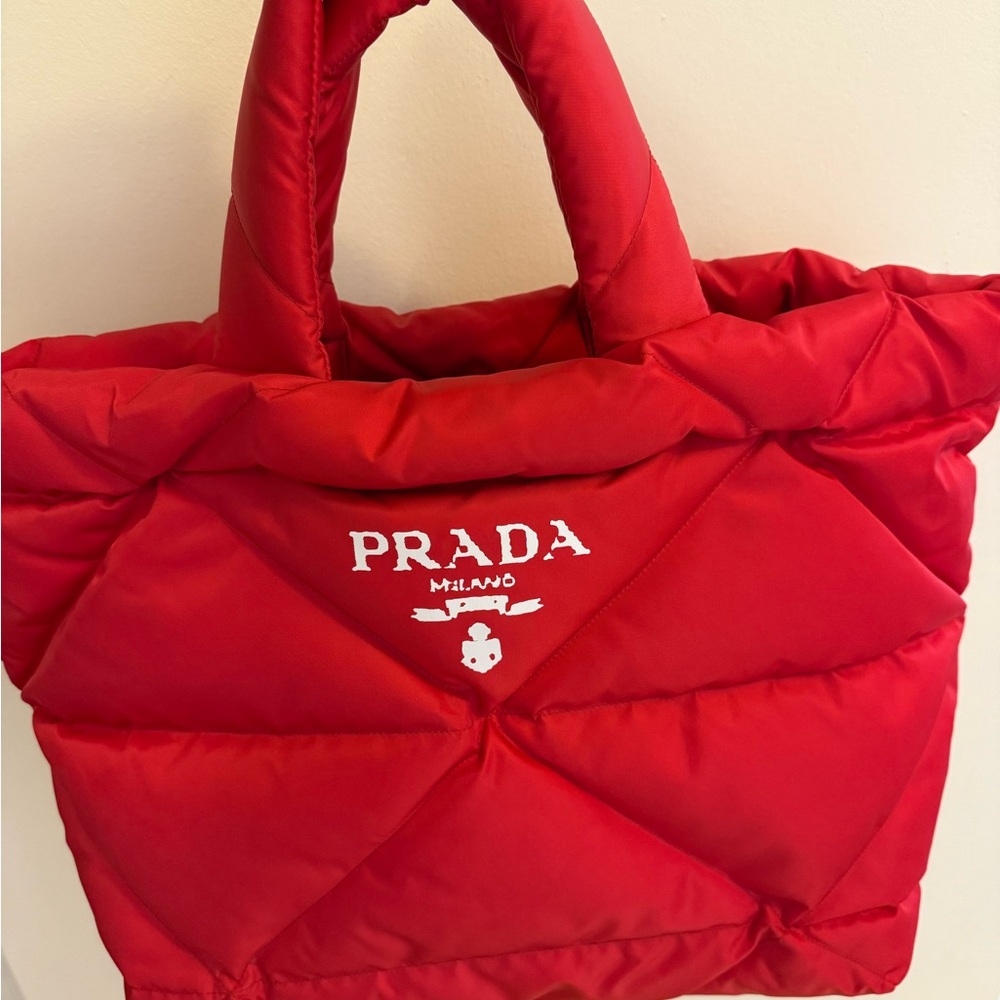 Prada Red Re-Nylon Padded Tote